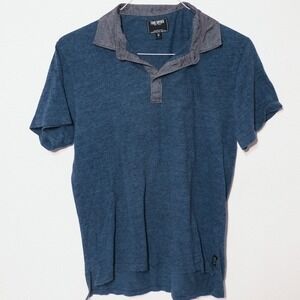 Todd Snyder Blue Men's Short Sleeve Polo Shirt Medium